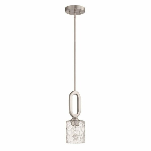 Craftmade Collins 1 Light Mini Pendant in Brushed Polished Nickel 54291-BNK